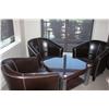 Image 2 : LOT OF LOUNGE FURNITURE INCL 5 LEATHER TUB CHAIRS & 2 COFFEE TABLES