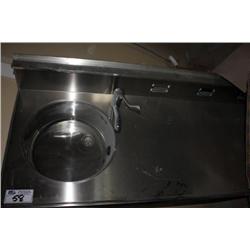 IFI 4' STAINLESS STEEL COUNTER WITH HAND SINK & SPRAY FAUCET