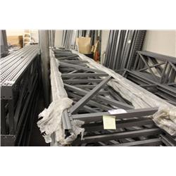 SECTION OF HEAVY DUTY GREY DISPLAY RACKING