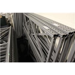 SECTION OF HEAVY DUTY GREY DISPLAY RACKING