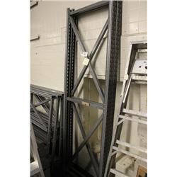 SECTION OF HEAVY DUTY GREY DISPLAY RACKING