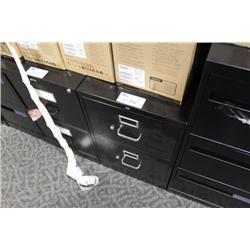 BLACK 2 DRAWER LEGAL FILE CABINET