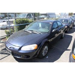 2002 BLUE CHRYSLER SEBRING LX SEDAN