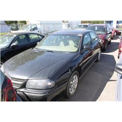 2004 BLACK CHEVROLET IMPALA SEDAN