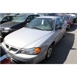 2000 GREY PONTIAC GRAND AM SEDAN