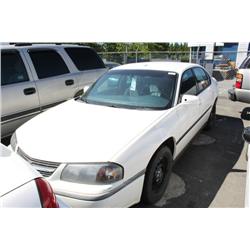 2004 WHITE CHEVROLET IMPALA SEDAN
