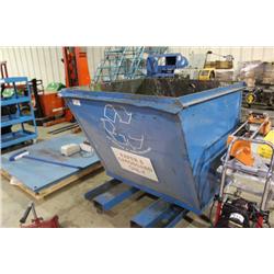 BLUE MOBILE INDUSTRIAL RECYCLE BIN