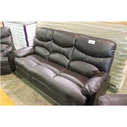 BRAND NEW CHOCOLATE OVERSTUFFED LEATHER COUCH