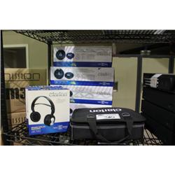 ASSORTED CLARION HEADPHONES -  CAR SPEAKRS &