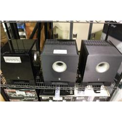 3 YAMAHA SUBWOOFERS