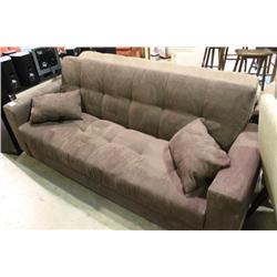 CHOCOLATE MICROFIBRE FUTON