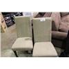 Image 1 : 2 BEIGE PATTERNED SIDE CHAIRS
