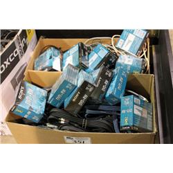2 BOXES OF ASSORTED CABLES