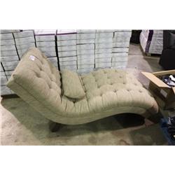 BEIGE PATTERNED CHAISE LOUNGE