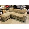 Image 1 : BEIGE MICROFIBRE 3 SEATER LOUNGE COUCH