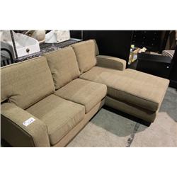 BEIGE FABRIC 3 SEAT LOUNGE COUCH