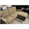 Image 1 : BEIGE FABRIC 3 SEAT LOUNGE COUCH