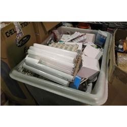 LARGE BIN OF ASSORTED HARDWARE ITEMS