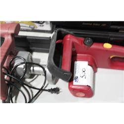 ELECTRIC CHAINSAW AND TOE KICK SAW