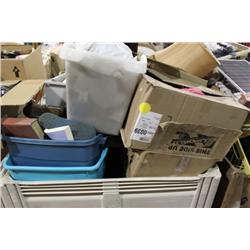 BIN OF SET DEC ITEMS -  BIN NO GO