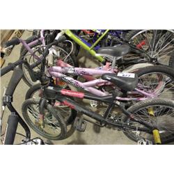 BLACK XG STUNT AND PINK MONGOOSE BMX