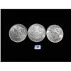 Image 1 : 3 SILVER DOLLARS MORGAN AND PEACE