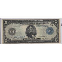 $5 1914 FRN LARGE SIZE