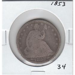 1853 SEATED HALF