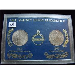 1953 & 1977 CROWN SET