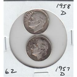 2 SILVER DIMES