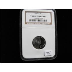2007 S NICKEL NGC PF 69 ULTRA CAMEO