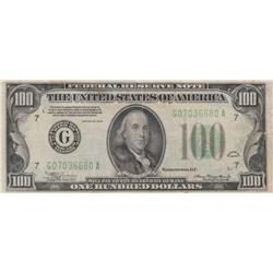 $100 1934 GREEN SEAL FRN