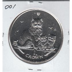 PROOF ISLE OF MAN 1 CROWN 2005
