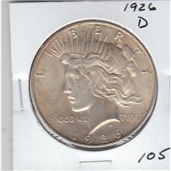 1926 D SILVER PEACE DOLLAR