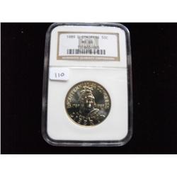 1989 CONGRESS HALF NGC 69