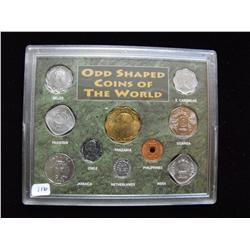 ODD SHAPED COINS OF THE WORLD SET