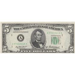 $5 1950 B FRN GREEN SEAL