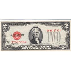 $2 RED SEAL 1928 F SERIES LEGAL TENDER