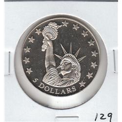 $5 SILVER LIBERIA LIBERTY PROOF