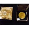 Image 1 : 2001 SILVER EAGLE GOLD PLATED 1 OUNCE SILVER