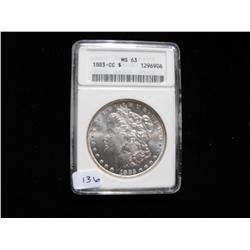 1883 CARSON CITY CC ANACS 63