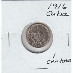 1916 CUBA 1 CENTAVO STAR
