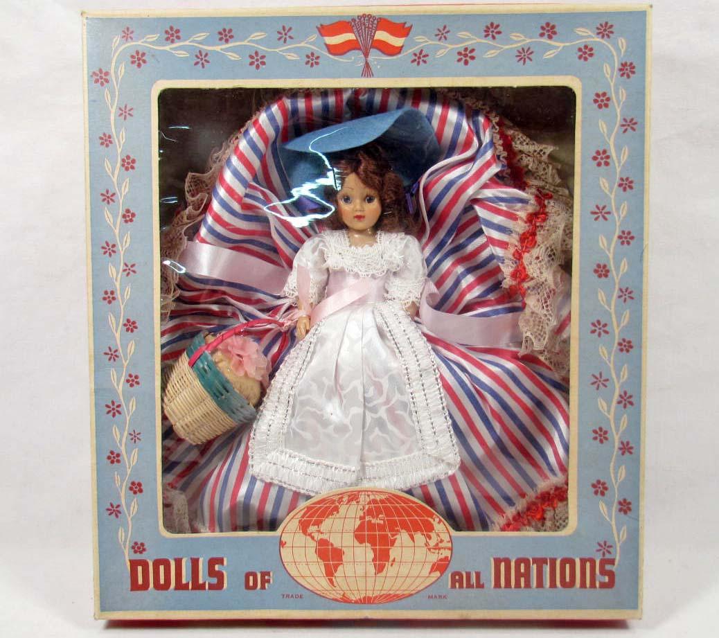 VINTAGE DOLLS OF ALL NATIONS FRENCH DOLL IN ORIGINAL BOX