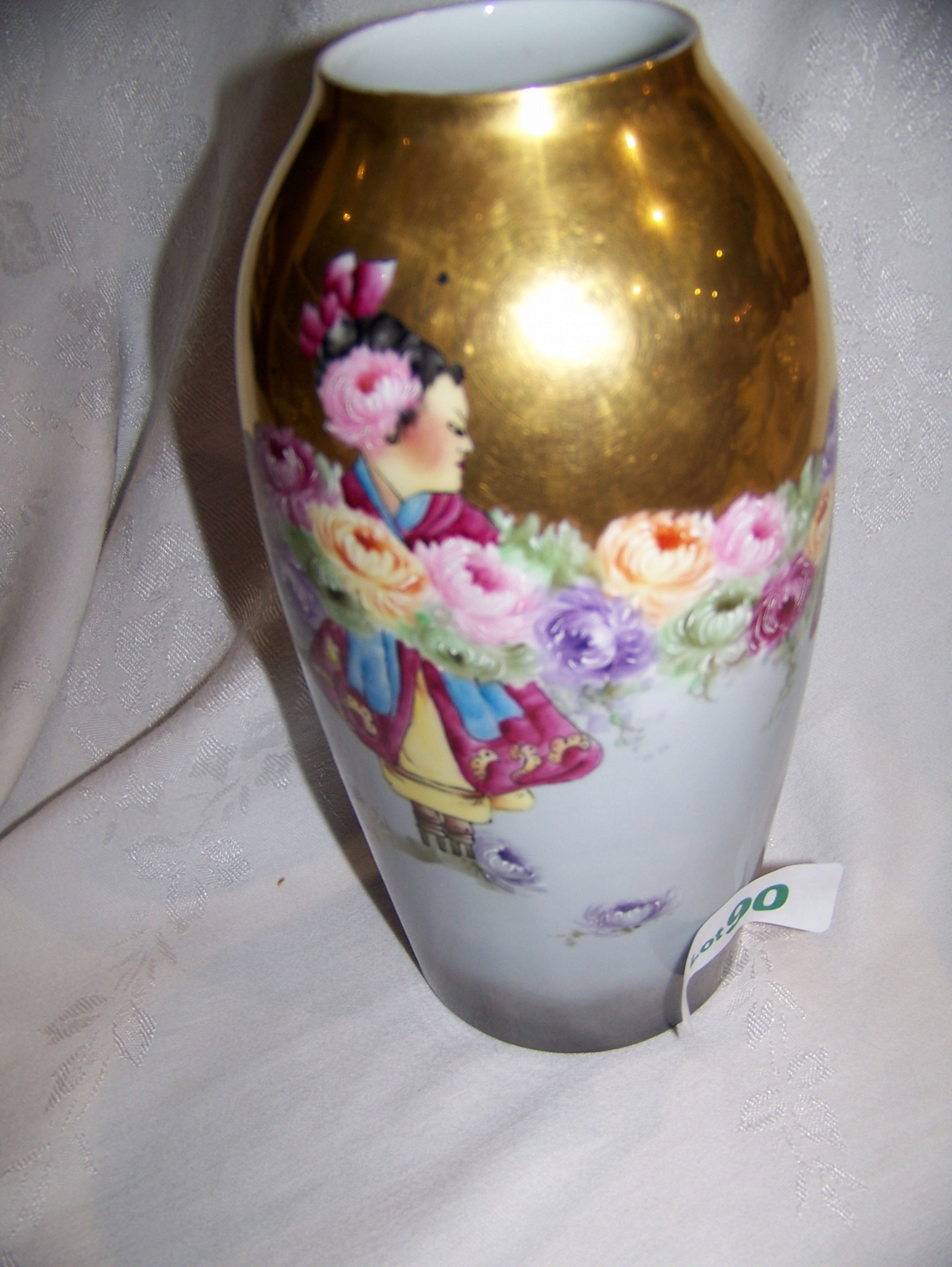 Vintage ROSENTHAL VASE HAND PAINTED & SIGNED LILLIAN WERTHEIM RICE