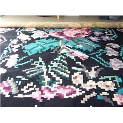 Black Needlepoint Design 13 ft x 20 ft Stark Area Rug