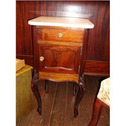 French Louis XV style side table with marble cir 1870