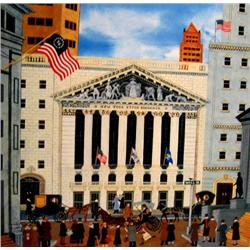 The Stock Exchange by Jane Wooster Scott Signed Litho