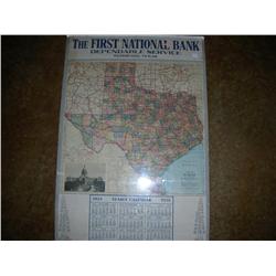 1935 Eldorado Texas map calender 33x22