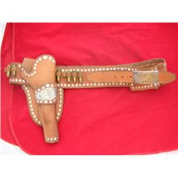 very fine holster/cart blt w/ Mexico silver buckle