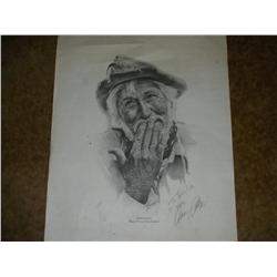 Hondo Crouch of Luckenback Texas28" x 22" print signed to Rusty Cox by artist  Charles Phillip